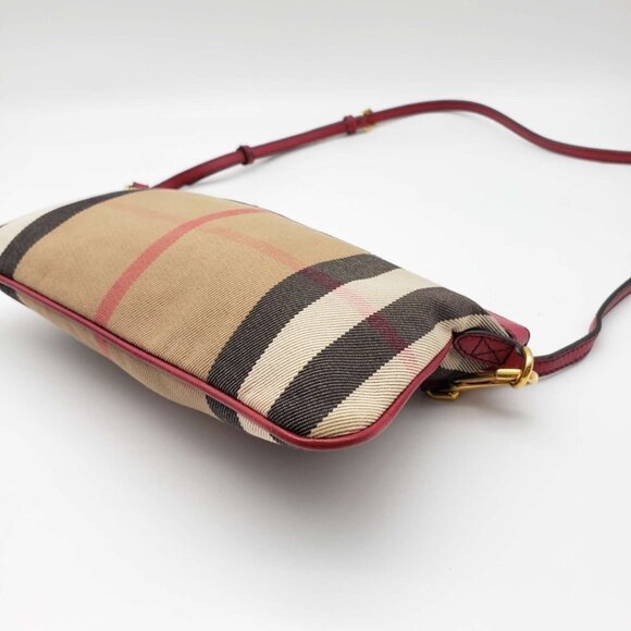 100% Authentic Burberry House Check Derby Peyton Crossbody Clutch Bag 370-081320 - Picture 7 of 11